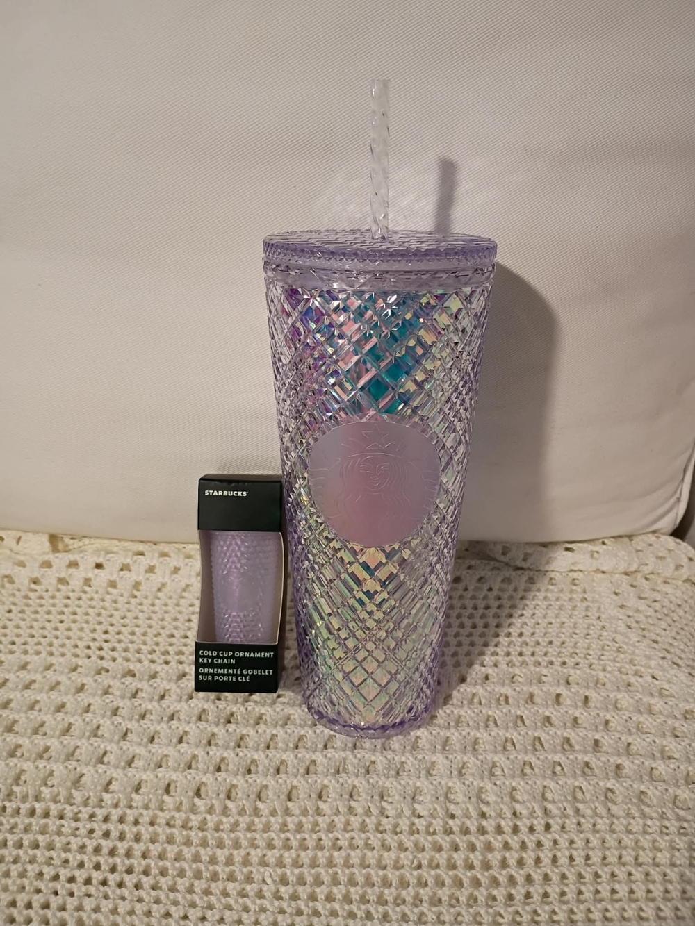 Starbucks Iridescent Unicorn Jeweled Diamond Tumbler/Key Chain *NWT* 💎